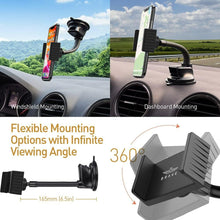 Load image into Gallery viewer, BRAVE Universal Car Phone Mount 360 Rotation Hands-Free Holder - Black
