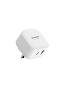 Blupebble 2port PD Gan Fast Charger (65watts)- White