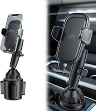 Load image into Gallery viewer, Brave Car Cup Phone Holder | One Button Release | Foldable |360° Rotatable | Universal - Black
