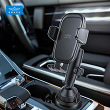 Load image into Gallery viewer, Brave Car Cup Phone Holder | One Button Release | Foldable |360° Rotatable | Universal - Black
