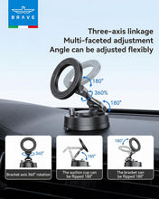 Load image into Gallery viewer, BRAVE Vacuum Suction Magnetic Car Mount Switchable Suction Strong Magnets Foldable Multi-Angle Holder for iPhone &amp; Smartphones
