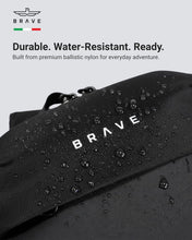 Load image into Gallery viewer, BRAVE Crossbody Sling Tech Pouch | Waterproof Ballistic Nylon Travel Bag | Anti-Theft Shoulder Chest Pack - Black
