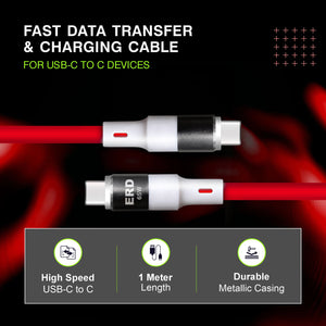 ERD USB-C To USB-C Metal Data Cable