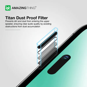 Amazingthing 3D fully cover  for iPhone (15 PRO MAX / 2023) w/ Dust Filter - Matte