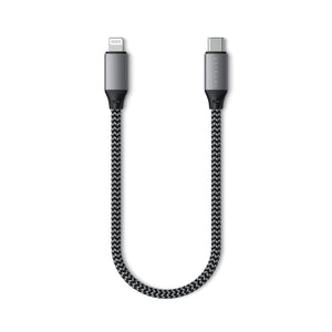 SATECHI USB-C to Lightning Short Cable 25cm - Gray