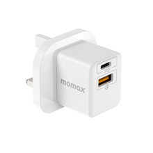 Load image into Gallery viewer, Momax One Plug -2port Mini Charger/ 20 watts - White
