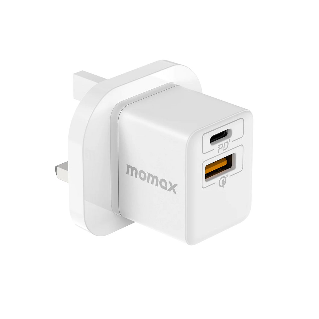 Momax One Plug -2port Mini Charger/ 20 watts - White