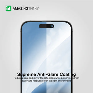 Amazingthing 3D fully cover  for iPhone (15 PRO MAX / 2023) w/ Dust Filter - Clear