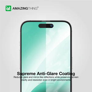 Amazingthing 3D fully cover  for iPhone (15 Pro/ 2023) w/ Dust Filter - Matte