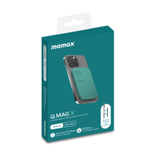 Load image into Gallery viewer, Momax Q.Mag x 5000mah/15w Magsafe Wireless Power Bank- Green
