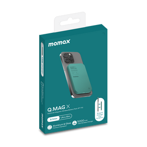 Momax Q.Mag x 5000mah/15w Magsafe Wireless Power Bank- Green