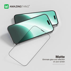 Amazingthing 3D fully cover  for iPhone (15 PRO MAX / 2023) w/ Dust Filter - Matte
