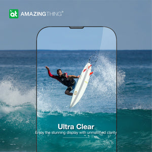 Amazingthing 3D fully cover  for iPhone (15 PRO MAX / 2023) w/ Dust Filter - Clear