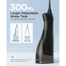 Load image into Gallery viewer, Fairywill Cordless Water Flosser with 8 Jet Tips, Portable Oral Irrigator Electric - Black
