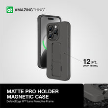 Load image into Gallery viewer, AT Matte Pro Magsafe Drop proof Case for iPhone 15 Pro - Black
