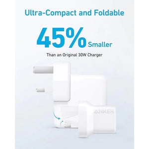 Anker 323 Charger w/ 310 usb-c to lightning (33W 3ft)-White