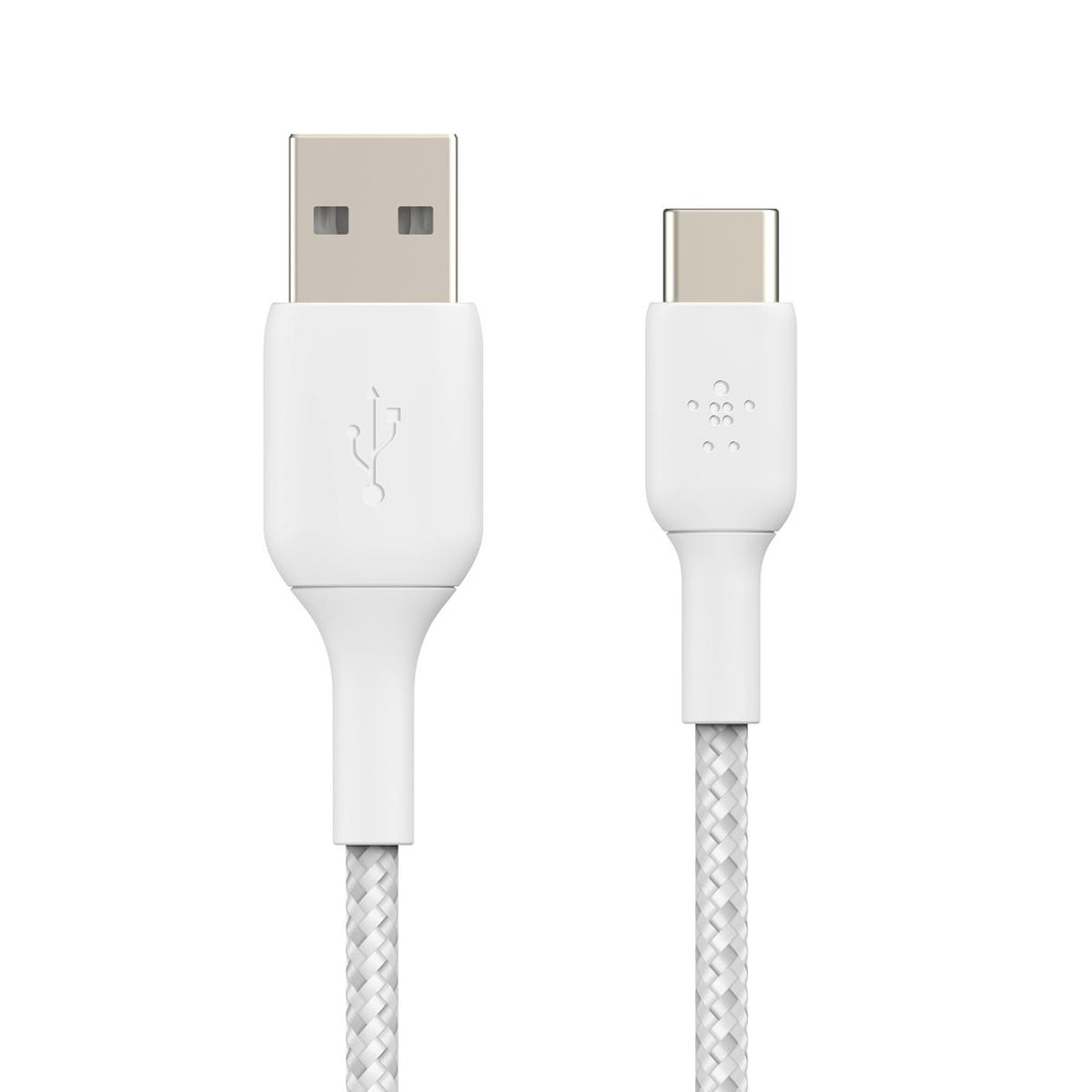 BELKIN Boost Charge USB-C to USB-A Braided Cable (2m) - White