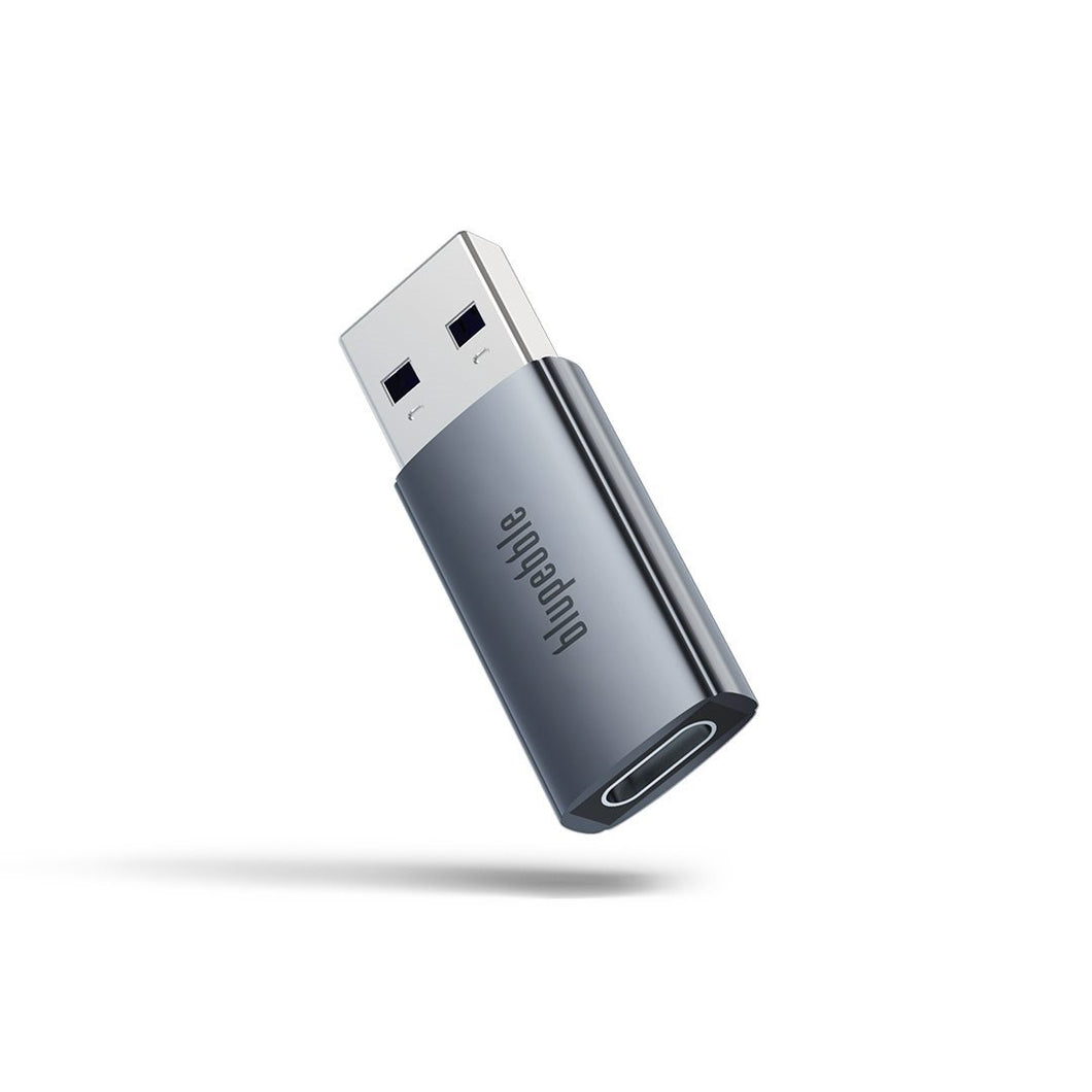 BluPebble USB-A 3.2 to USB-C OTG Adapter – Grey