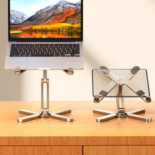Load image into Gallery viewer, BLUPEBBLE DOUBLE-X ADJUSTABLE AND FOLDABLE ALUMINIUM ALLOY LAPTOP STAND (11 TO 17 INCH)
