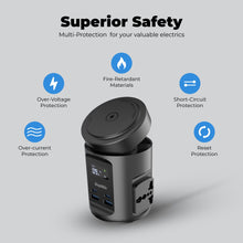 Load image into Gallery viewer, BLUPEBBLE MAGPOD HUB USB-C POWER DELIVERY AND USB-A QC3.0 65W BLACK
