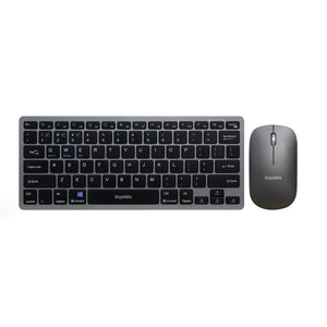 Blupebble Magic Pebble Combo Wireless Keyboard + Mouse /Arabic & English - Grey