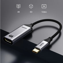 Load image into Gallery viewer, Blupebble USB TYPE C TO display port  Adapter (0.2 meter) - Gray
