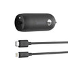 Belkin USB-C Car Charger with PVC to Lightning Connector (1m)/ 30watts- Black