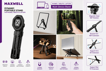 Load image into Gallery viewer, Maxwell Dynamic Portable Stand for Phones | Tablets | Laptops - Black
