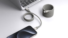 Load image into Gallery viewer, MOMAX ELITE MAG LINK 100W USB-C TO USB-C MAGNETIC CABLE 2M-TITANIUM
