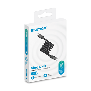 Momax Mag.Link Magnetic USB-C to Lightning Cable 60W 2M - Black