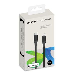 MOMAX 1-LINK FLOW 35W USB-C TO LIGHTNING CABLE 1.2M-BLACK