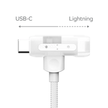Load image into Gallery viewer, MOMAX 1-LINK FLOW DUO 2IN1 USB-C TO USB-C+LIGHTNING CABLE 1.5M-WHITE
