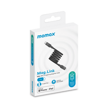 Load image into Gallery viewer, Momax Mag.Link Magnetic USB-C to Lightning Cable 60W 1M - Black
