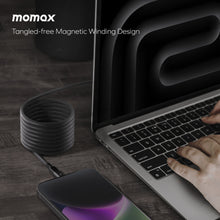 Load image into Gallery viewer, Momax Mag.Link Magnetic USB-C to Lightning Cable 60W 2M - Black
