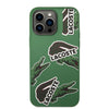 Lacoste Hard Case Liquid Silicone / Microfiber Allover Pattern For iPhone 14 Pro Max - Green