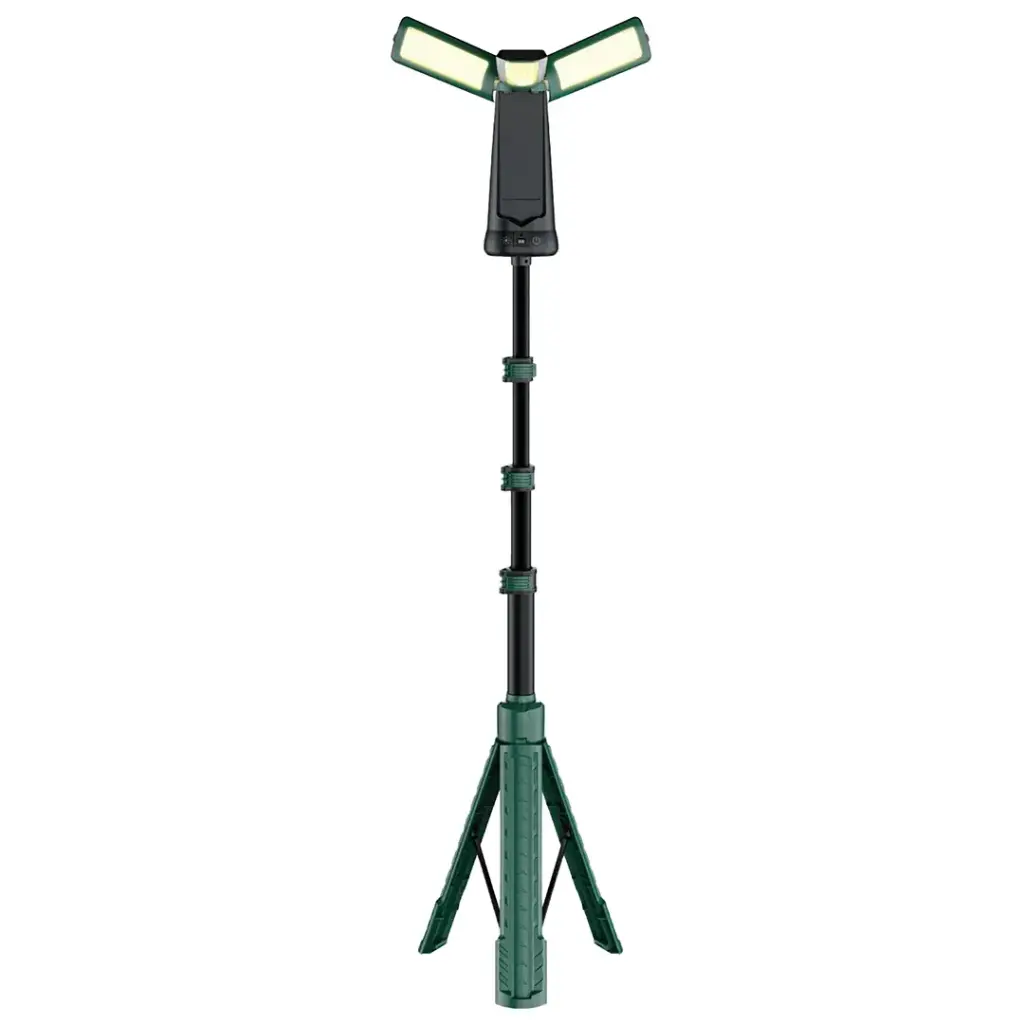 Green Lion Explorer Tripod Camping Light – 4500lm LED | 9000mAh Battery | Adjustable 180cm Height - Green