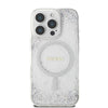 Guess Magsafe Glitter Hard Case With Resin Glitter for iPhone 16 Pro Max - Silver