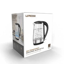 Load image into Gallery viewer, LePresso 360 Transparent Quick-Boil Glass Kettle 1.7Liter
