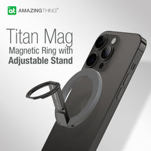 Load image into Gallery viewer, AT Titan Magnetic Phone Ring With Stand - Gray
