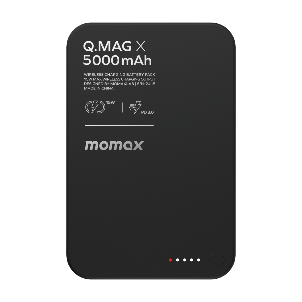 Momax Q.Mag Gen2 X 5000mAh 15W Magsafe Wireless Power Bank Ultra Slim