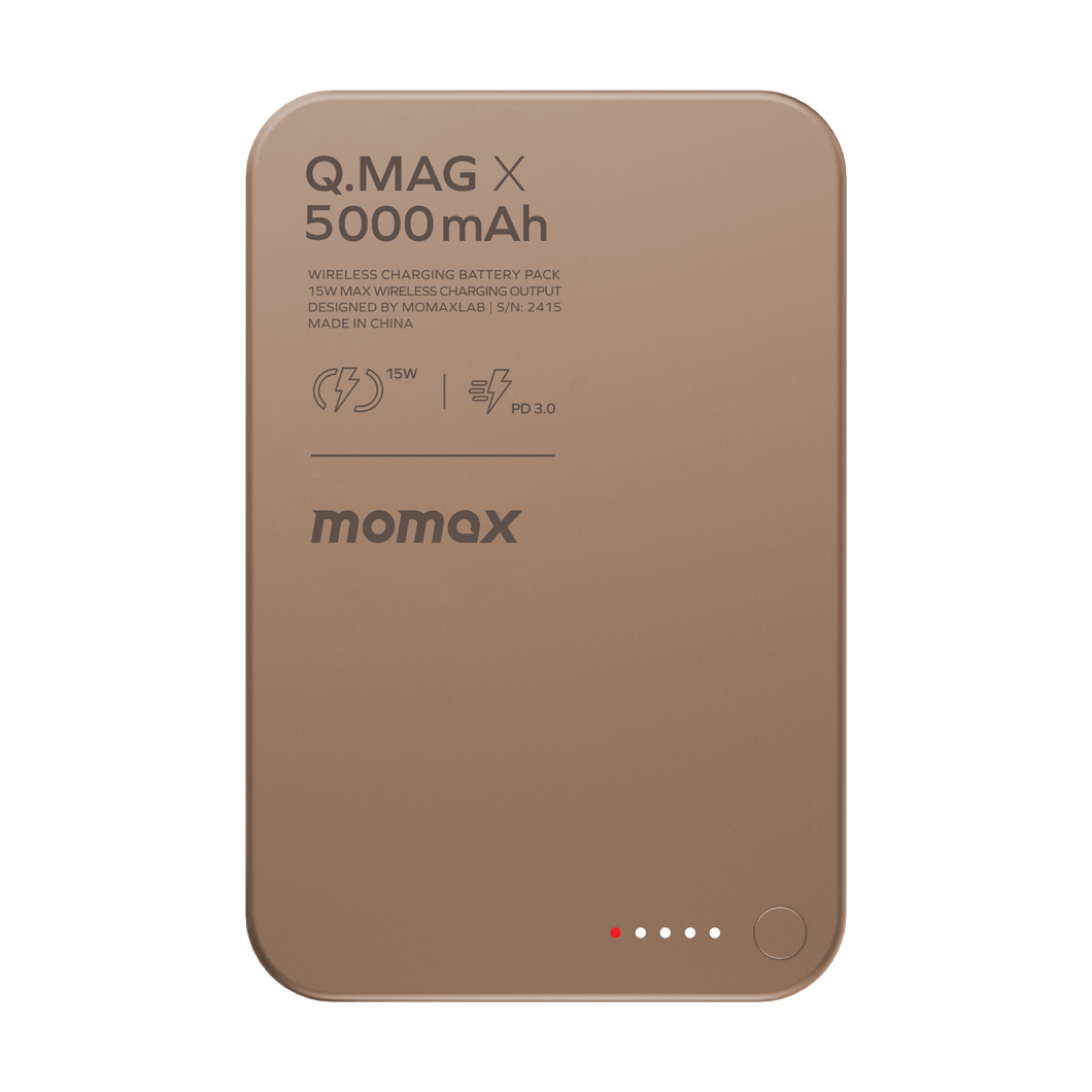 Momax Q.Mag Gen2 X 5000mAh 15W Magsafe Wireless Power Bank Ultra Slim