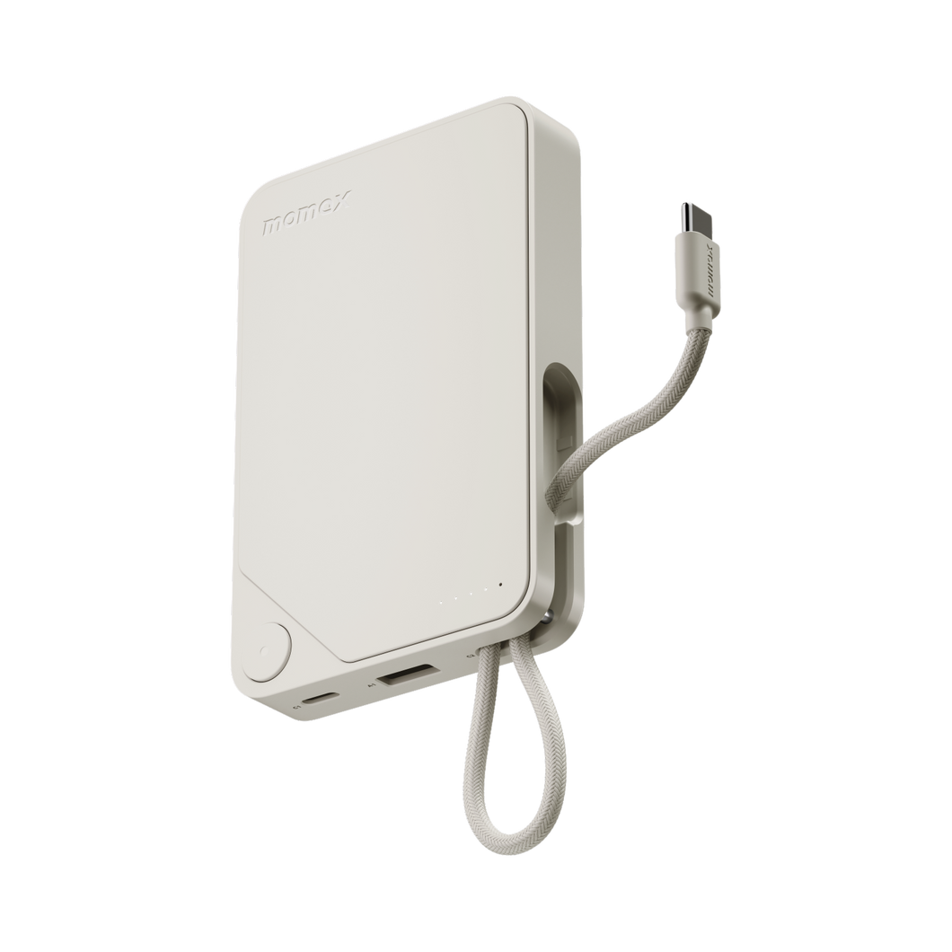 Momax 1-Power X 10000mAh Power Bank With Built-In USB-C Cable