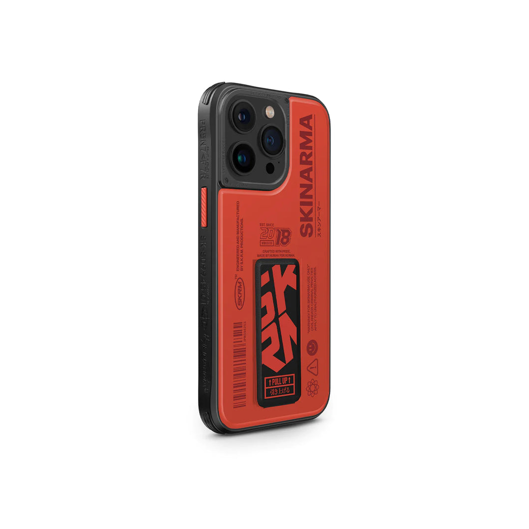 Skinarma  Mag-Charge + Grip-Stand iPhone 15 Pro  - Orange Red