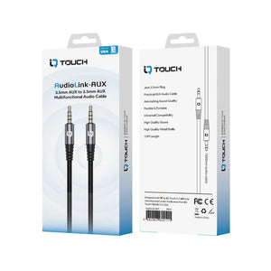 IQ Touch AudioLink-AUX 3.5MM AUX to 3.5MM AUX Audio Cable - Black