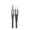 IQ Touch AudioLink-C USB-C to 3.5MM AUX Audio Cable - Black