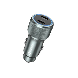 IQ Touch Dual Type-C Car Charger with Type-C Charging Cable