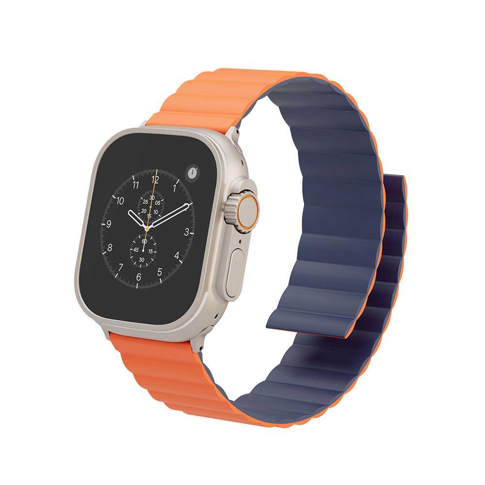 Levelo Cosmo Watch Strap for Apple Watch Ultra 49mm/Series 45mm- Orange/Blue