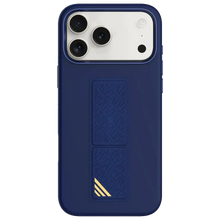 Load image into Gallery viewer, Levelo Morphix Silicone GripStand Case for iPhone 17 Pro - Dark Blue
