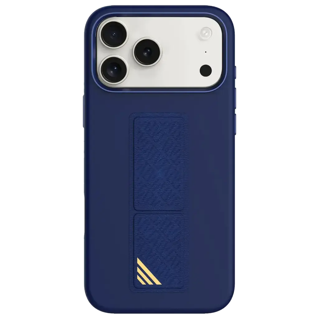Levelo Morphix Silicone GripStand Case for iPhone 17 Pro - Dark Blue