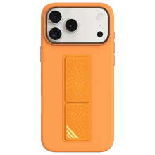 Load image into Gallery viewer, Levelo Morphix Silicone GripStand Case for iPhone 17 Pro - Orange
